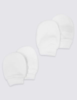 2 Pack Pure Cotton Mittens